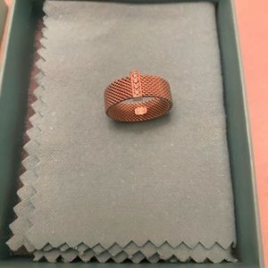 Tiffany & Co. Sommerset Silver Mesh Ring with Diamonds